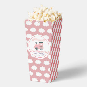 Chugga Chugga Two Two Pink 2nd Birthday Popcorn Favour Box