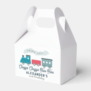 Chugga Chugga Two Two Train Blue Boy 2nd Birthday Favour Box