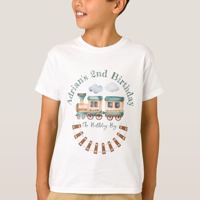 Chugga Chugga two two trains birthday  T-Shirt (Front)