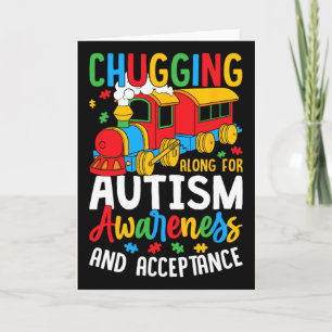 Chugging Along For Autism Awareness Acceptance Tra Card