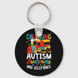 Chugging Along For Autism Awareness Acceptance Tra Key Ring