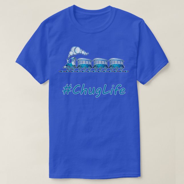 ChugLife Blue Train T-Shirt (Design Front)
