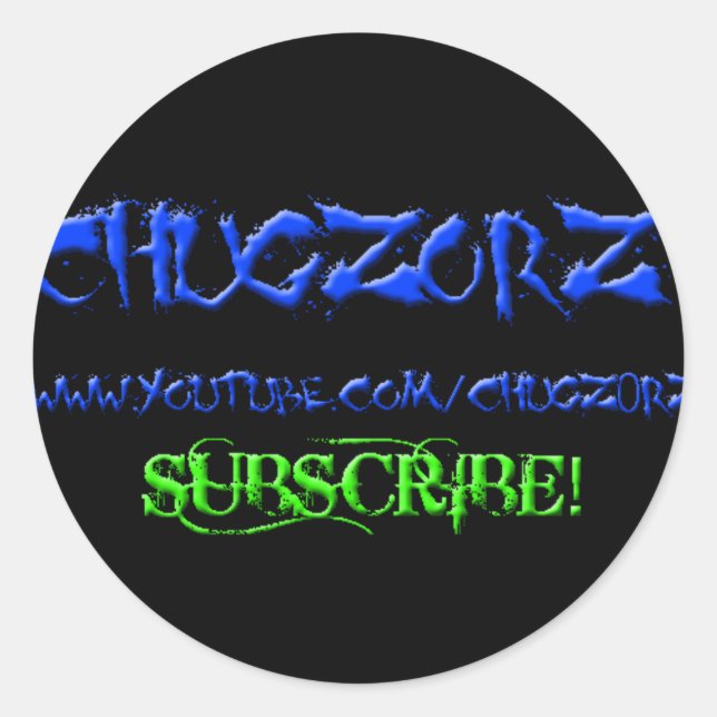 Chugz0rz Sticker (Front)