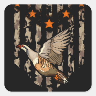 Chukar Bird Hunting Camo  Square Sticker