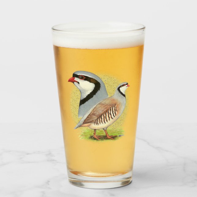 Chukar Partridge Combo Glass (Front Filled)