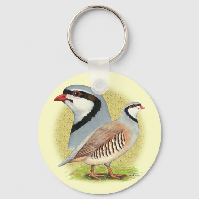 Chukar Partridge Combo Key Ring (Front)
