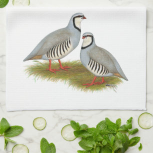 Chukar Partridge Pair Tea Towel