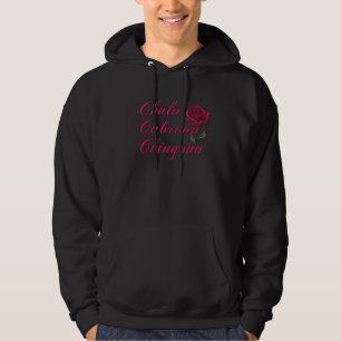 Chula Cabrona Chingona with Red Rose Mexican Woman Hoodie