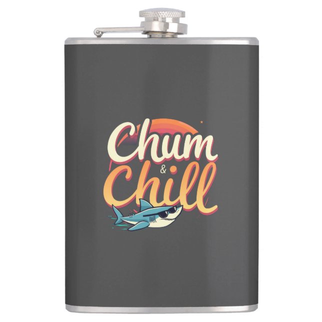 Chum and Chill Hip Flask (Front)