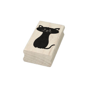 chunky cat art stamp