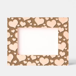 Chunky Hearts Etched Wooden Frame Engraved Frames