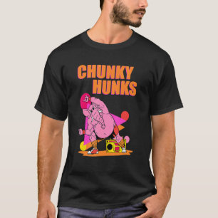 Chunky Hunks Weightlifting Bodybuilding Gym Fitnes T-Shirt
