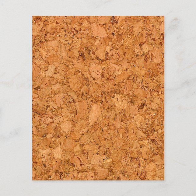 Chunky Natural Cork Wood Grain Look Flyer (Front)