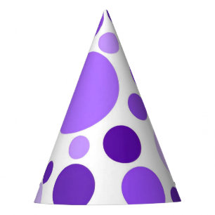 Chunky Purple Dots Party Hat