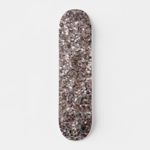 chunky silver glitter skateboard