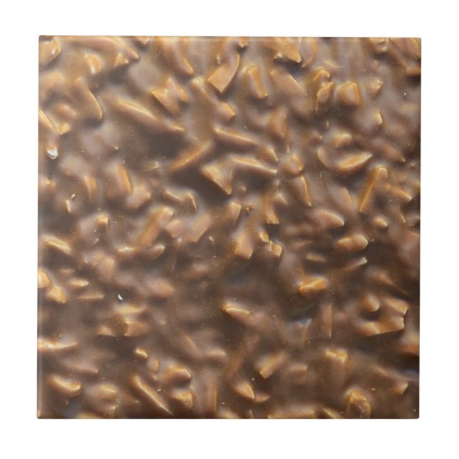 Chunky Toffee Chocolate Bar Quirky Ceramic Tile (Front)