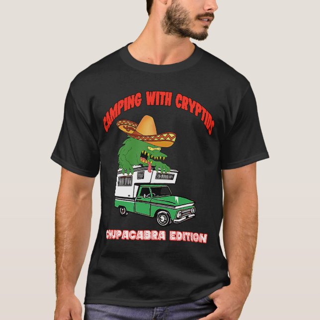 Chupacabra Camper Cryptid Truck Camper RV Off Road T-Shirt (Front)