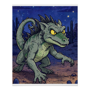 Chupacabra Collectable Card Art Poster