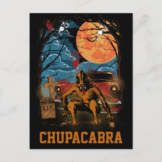 Chupacabra Cryptid Creature Customisable Text Postcard (Front)
