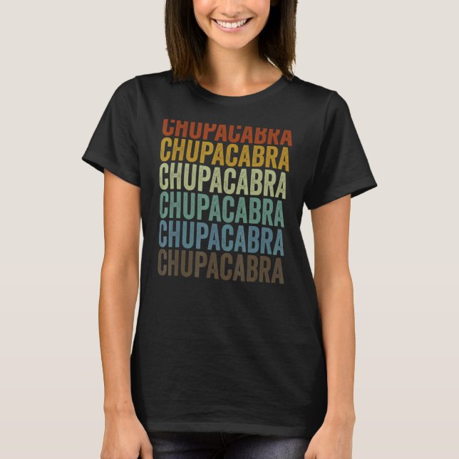 Chupacabra Cryptid Cryptozoology Retro T-Shirt (Front)