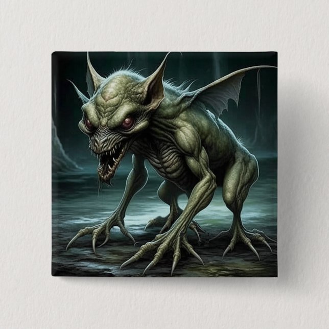 Chupacabra - Cryptid Monsters or Animals 15 Cm Square Badge (Front)