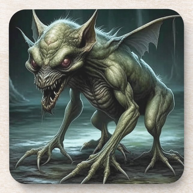 Chupacabra - Cryptid Monsters or Animals Coaster (Front)