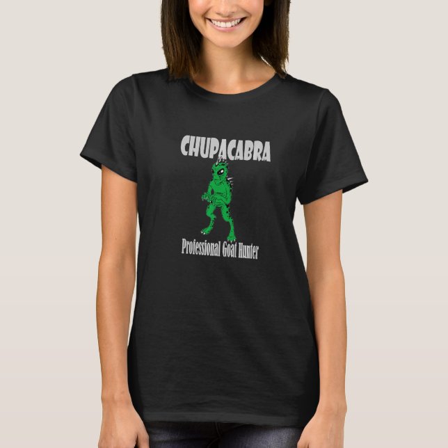 Chupacabra Cryptid Vampire Monster Goat Hunter Mon T-Shirt (Front)
