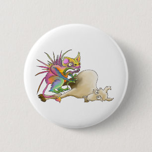 Chupacabra (Goat-sucker) 6 Cm Round Badge