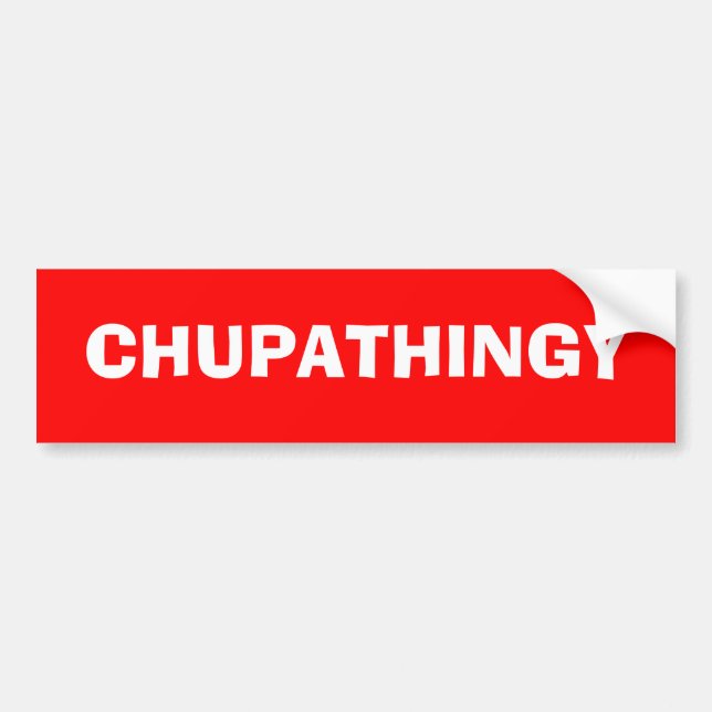 CHUPATHINGY BUMPER STICKER (Front)