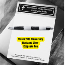 Church 25th Anniversary Black and Silver Keepsake 