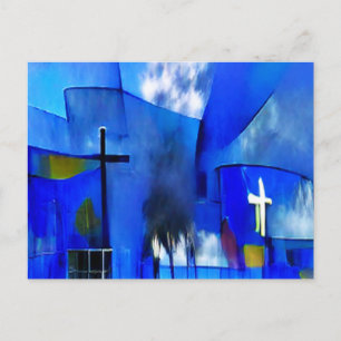 Church Abstract Art Postcard