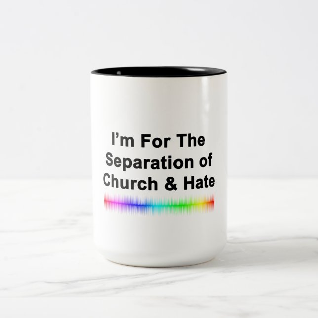 Church and Hate Two-Tone Coffee Mug (Center)