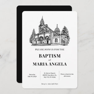 Church art minimalist invitation