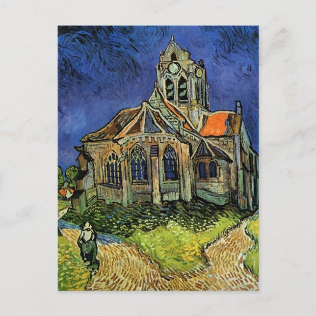 Church at Auvers by Vincent van Gogh Wedding Announcement Postcard (Front)