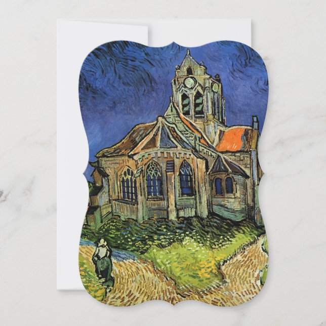 Church at Auvers by Vincent van Gogh Wedding Invitation (Front)