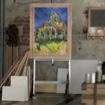 Church at Auvers-sur-Oise by Vincent van Gogh Poster<br><div class="desc">Church at Auvers by Vincent van Gogh is a vintage fine art post impressionism architectural painting. An exterior view of a church with stained glass windows and a figure walking towards the Chapel along a cobblestone path. About the artist: Vincent Willem van Gogh (1853 -1890) was one of the most...</div>