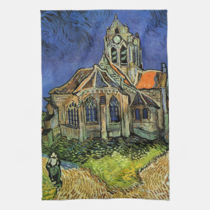 Church at Auvers-sur-Oise by Vincent van Gogh Tea Towel