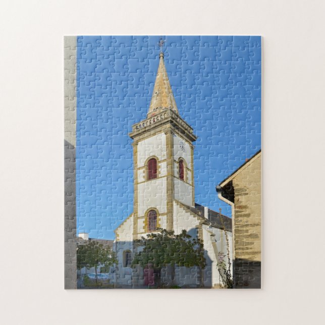 Church at Damgan in France Postcard Poster Jigsaw Puzzle (Vertical)