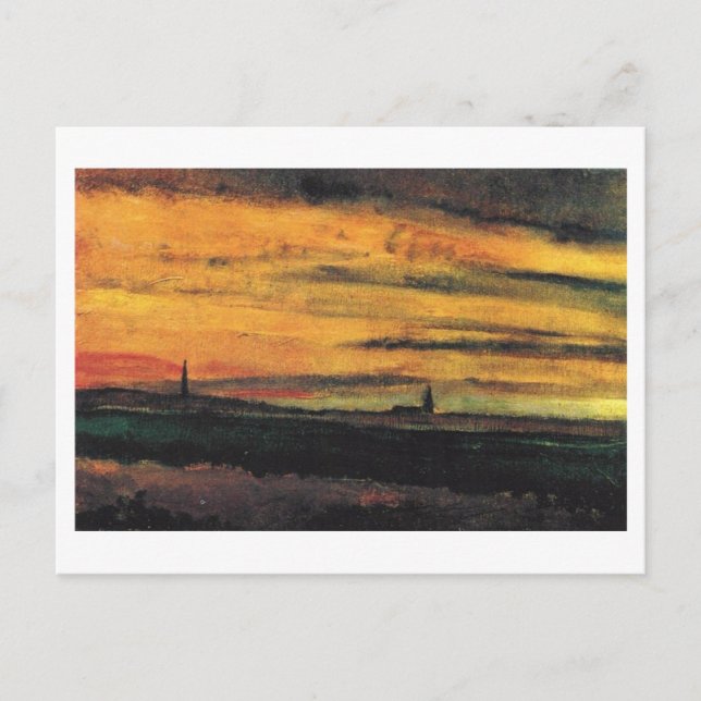 Church at Twilight Van Gogh Fine Art Postcard (Front)