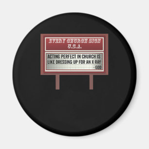 Church Billboard Signs Christian Joke Acting Magnet