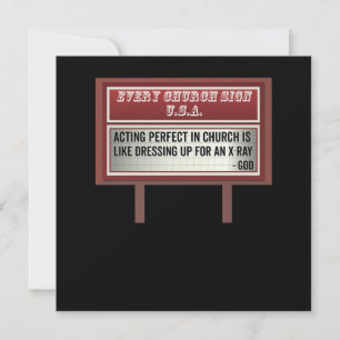 Church Billboard Signs Christian Joke Acting Thank You Card