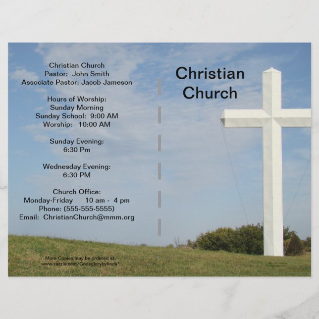 Church Bulletin Customisable Flyer (Front)