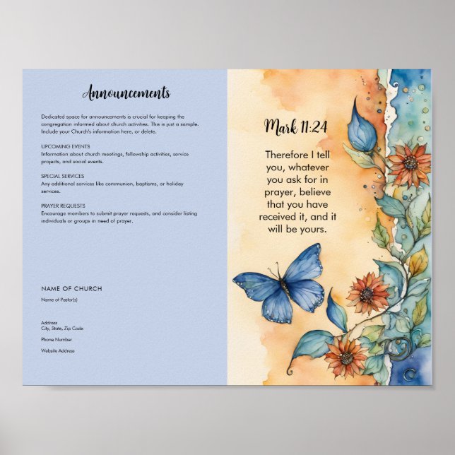 Church Bulletin for Download and Print (Front)