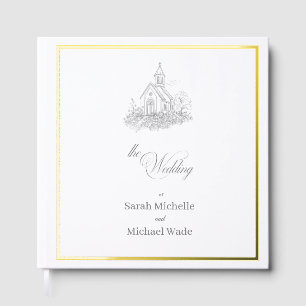 Church Calligraphy Wedding Guest Book