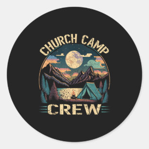 Church Camp Crew Vbs Teachers Kids Christian Group Classic Round Sticker