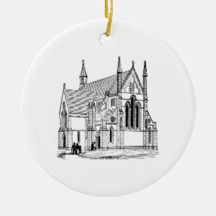 Church Ceramic Ornament