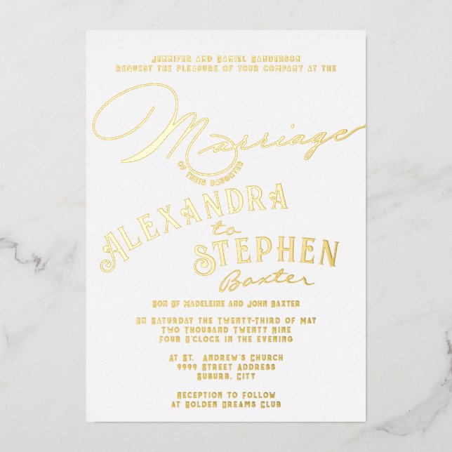 Church Ceremony Celebration, Rustic Script Wedding (Front)