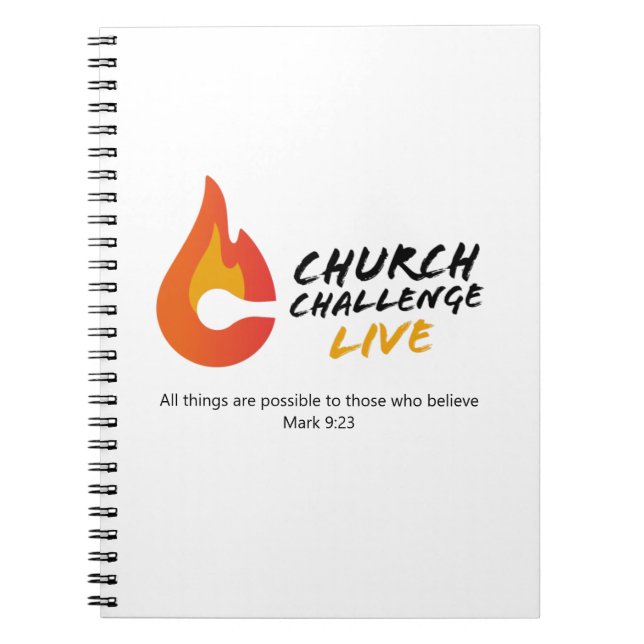 Church Challenge ALL THINGS ARE POSSIBLE  Notebook (Front)