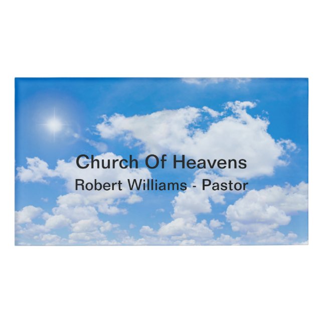 Church Christian Faith Clergy Name Tags (Front)