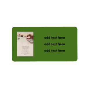 Church Christian Snow Winter Label